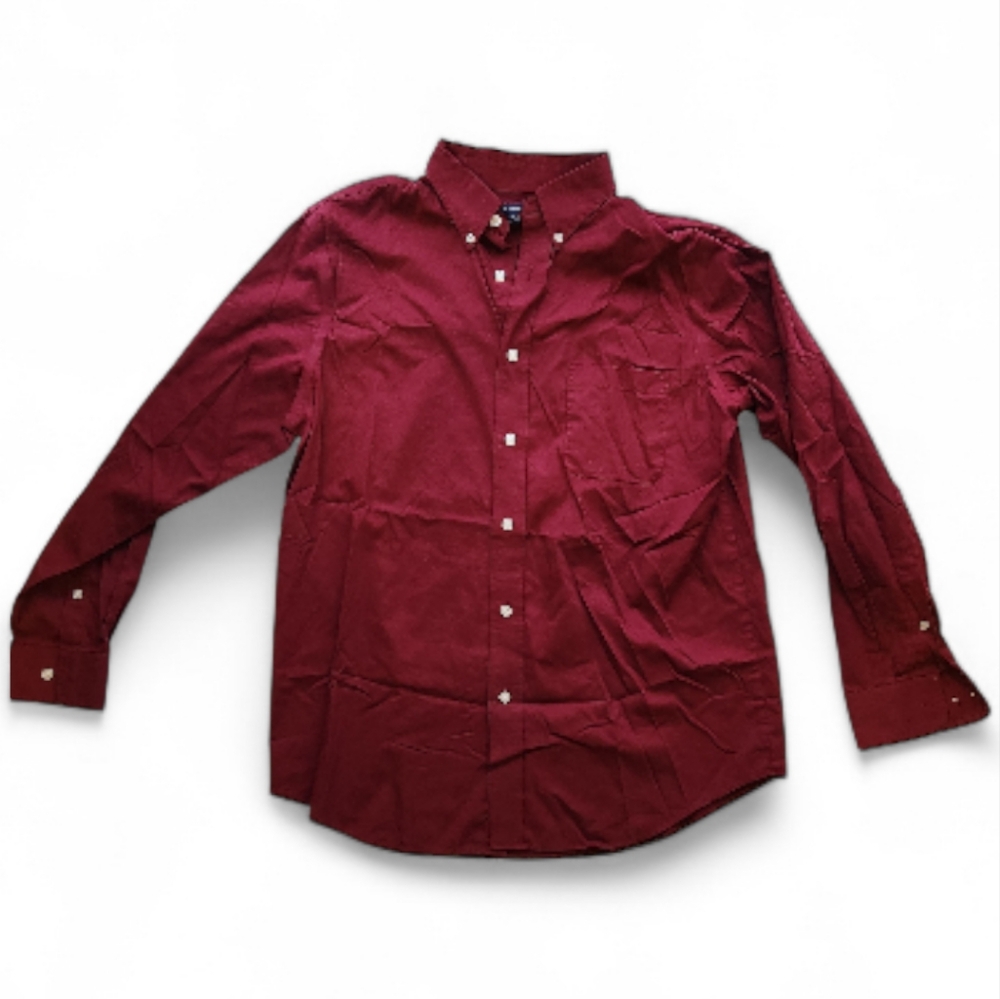 Button Down Long Sleeve Shirt Mens Office‎ Holiday